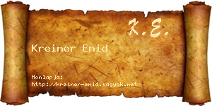 Kreiner Enid névjegykártya